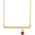 Ruby Bezel Set Bar Necklace