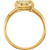 Round Opal Crown Ring in 14k Yellow Gold
