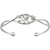 Diamond Leaf Cuff Bracelet in 14k White Gold