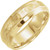 18k Gold 7MM Beveled Edge Wedding Band with Hammered Finish