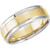 Platinum and 18k Yellow Gold 7.5MM Flat Edge Comfort Fit Wedding Band