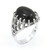 Lord of the Rings Minas Morgul Black Onyx Ring in Sterling Silver 