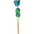 Lacquered 24K Gold Trimmed Blue Zircon Rose