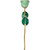 Lacquered 24k Gold Trimmed Peridot Rose