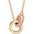 Interlocking Circles Necklace in 14k Two-Tone Gold