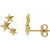 Star Ear Climbers in 14k Gold