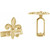 14k Yellow Gold Fleur de Lis Cufflinks 