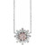 Morganite and Diamond Starburst Necklace in 14k Gold or Platinum