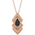 Black Onyx Geometric Necklace in 14k Gold