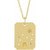 Zodiac Constellation Gemstone and Diamond Dog Tag Necklace in 14k Gold