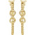 Front-view of 14k Yellow Gold Infinity Beaded Hoop Earrings