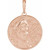 14k rose gold pendant