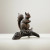 Bronze Squirrel on Log Tabletop Sculpture