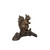 Bronze Squirrel on Log Tabletop Sculpture