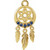 14k yellow gold blue sapphire dream catcher dangle