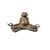Bronze Meditating  Frog Tabletop Contemporary Sculpture