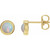 White Opal Earrings in 14k Gold or Platinum