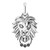 Lion Head Gemstone and Diamond Necklace in 14k Gold or Sterling Silver