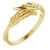 Angel Wings Ring in 14k Gold or Platinum