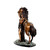 Bronze Reminiscent Lady with Horse Tabletop Sculpture on Marble Base