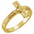 12 MM Crucifix Ring in Gold or Platinum