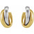 Double Hoop Earrings in 14k Yellow and White Gold