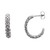14k Gold or Platinum  20 mm Sculptural J-Hoop Earrings 