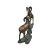 Bronze Two Rams on Rock Sculpture