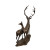 Buck & Doe on Rock Bronze Sculpture