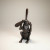 Bunny Rabbit Tugging Ear Bronze Tabletop Sculpture