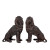 Majestic Sitting Lions Bronze Sculpture Pair