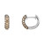 14K White Gold Pave Brown Diamond Hoop Earrings