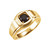 14K Yellow Gold Black Onyx Men's Ring