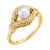Freshwater Cultured Pearl Beaded Ring 14K Gold