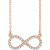 14k Rose Gold Diamond Infinity Necklace