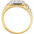 14k Two-Tone Gold Mens' Diamond Cluster Signet Ring