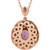 Pink Tourmaline and Diamond Vintage Style Necklace in 14k Rose Gold