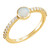 Opal and Diamond Stackable Ring 14k Gold
