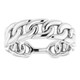 Chain Link Stackable Ring in 14k Gold or Platinum - DaVinci Emporium