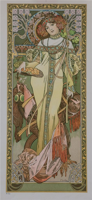 Alphonse Mucha The Seasons Autumn 1900 Lithograph Davinci Emporium Alphonse Mucha The Seasons Autumn 1900 Lithograph Davinci Emporium