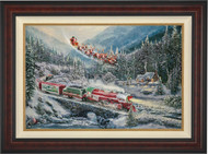 Christmas Light Express Framed Estate Edition Canvas Rare 3 of 3 From Thomas Kinkade Studios