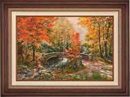 Fall at Fox Creek Bridge Estate Edition #2/3  Canvas by Thomas Kinkade Studios