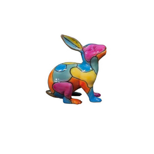 Bronze Color Splash Rabbit Tabletop Sculpture - DaVinci Emporium