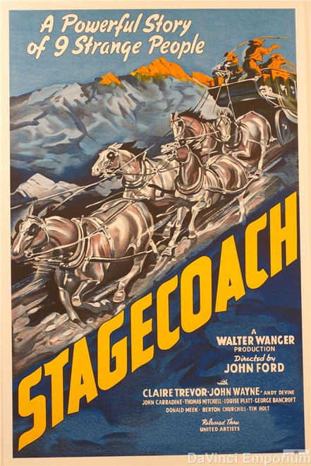 Stagecoach 1939 Movie Poster Lithograph - DaVinci Emporium