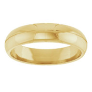 Basketball Wedding Band in 14k and 18k Gold