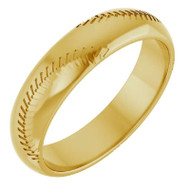 Baseball Softball Wedding  Band in 14k and 18k Gold