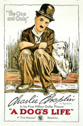 Charlie Chaplin A Dog's Life 1918 Movie Poster Fine Art Lithograph