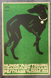 Hunde Ausstellung Whippet Poster Fine Art Lithograph