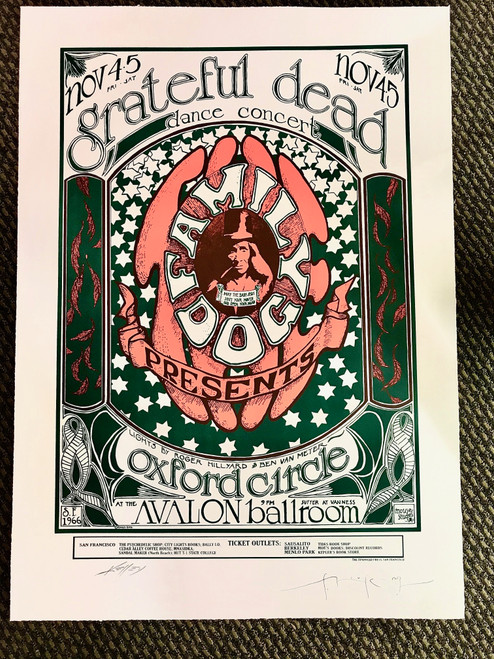 Grateful Dead Oxford Circle Lithograph by Stanley Mouse and Alton 