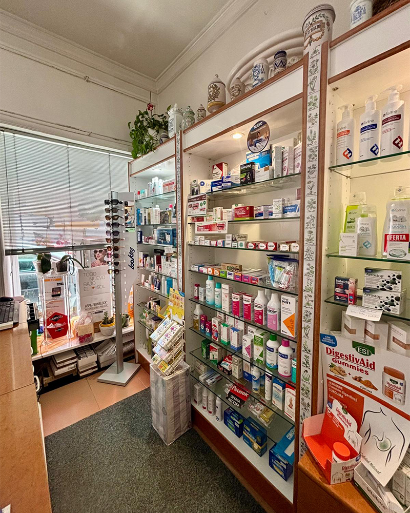 Productos de la farmacia Mercedes Ibarra en Madrid